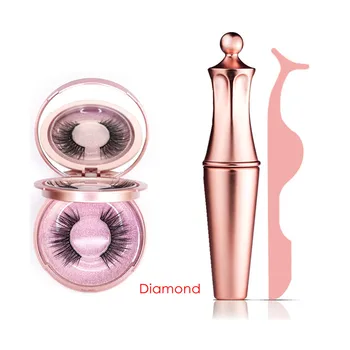 

Magnetic Eyelashes Kit Handmade Natural Waterproof 5 Magnets Eyelashes Makeup Set False Lashes Need Use With Magnetic Eyeliner