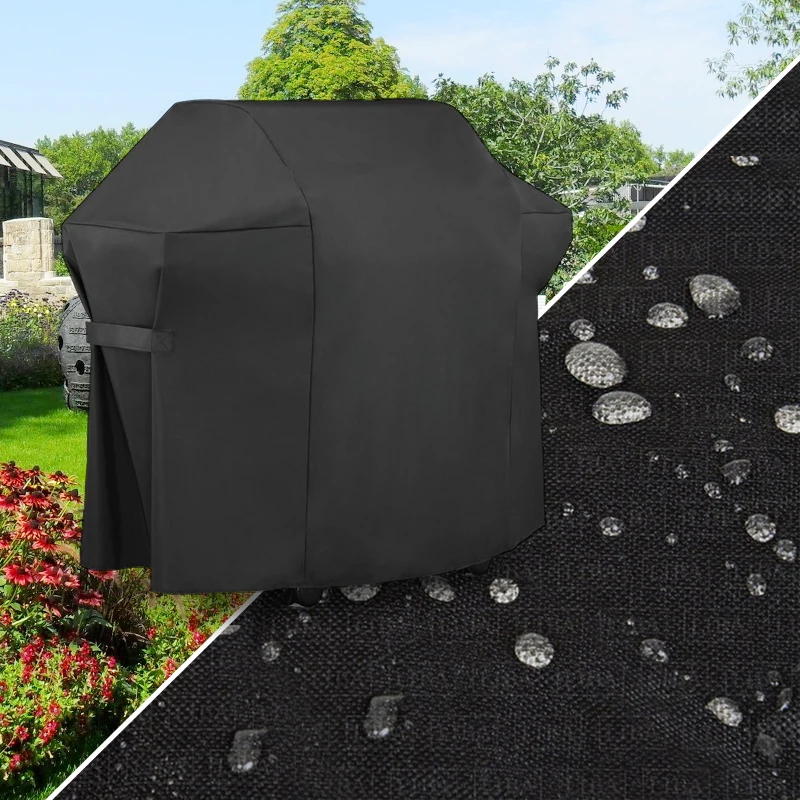Black Waterproof Barbecue Cover Barbecue Accessories Grill Cover Anti Dust Rain Gas Coal Barbecue Grill Barbecue Accessories
