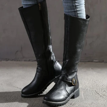 

Womens Regular Wide Calf and Extra Wide Calf Ruched Stacked Heel Faux Suede Over-The-Knee Boots