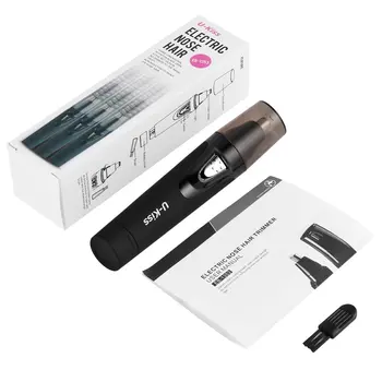 

U-KISS Professional Electric Nose Hair Trimmer With Slit Open Three-Dimensional Arc Head Power Indicator Light Compact Size
