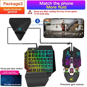 

ZIYOU LANG Controller for PUBG with Gaming Keyboard+Gaming Mouse Kit Bluetooth Plug and Play for Android Ios Phone To PC