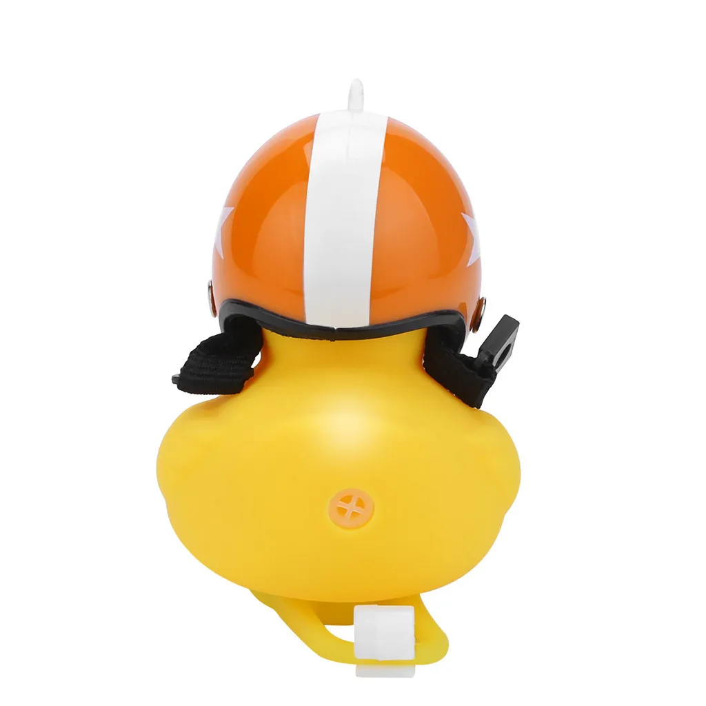 Best Bicycle Bell Duck Head Light Vibration Light Yellow Propeller Small Yellow Duck Helmet Bamboo Dragonfly Duck Shape New Hot #N 31