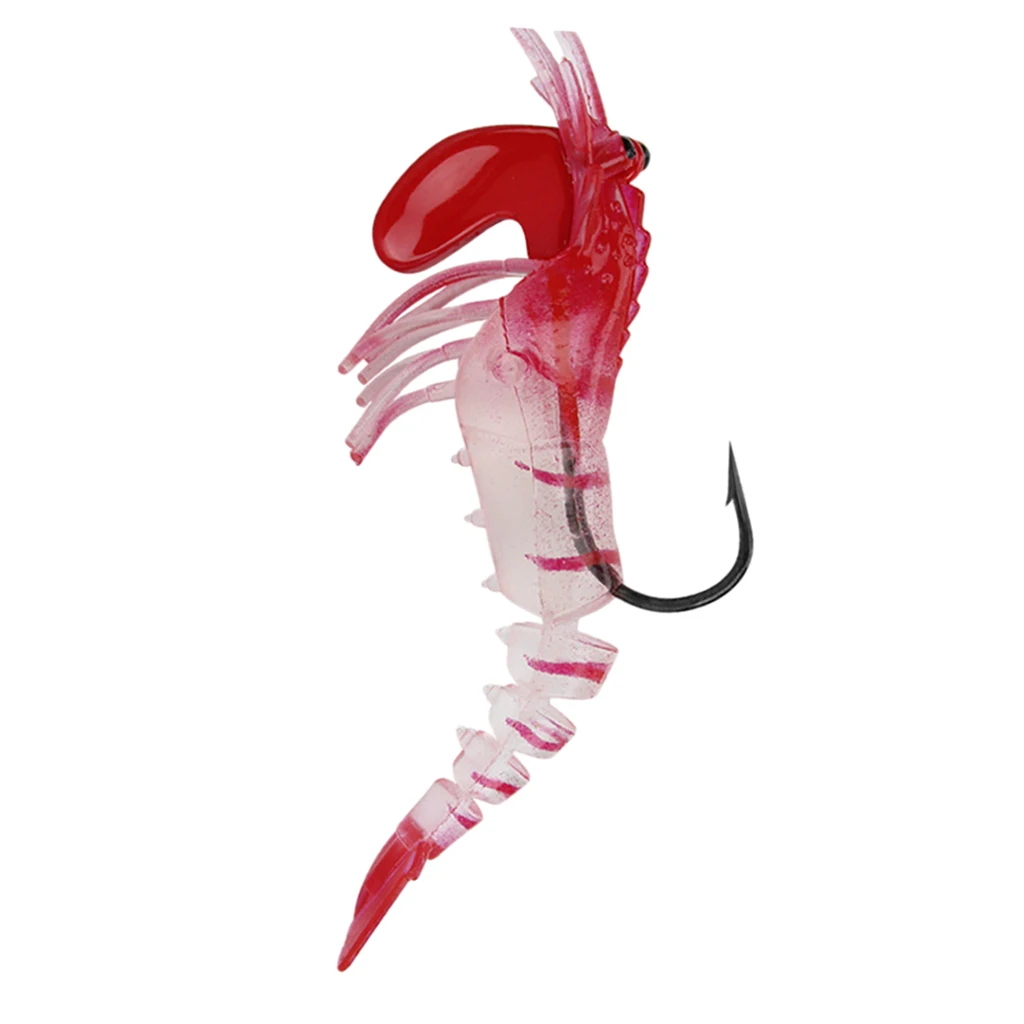Multi Jointed Shrimp Lure Lifelike Luminous Soft Baits Saltwater Freshwater