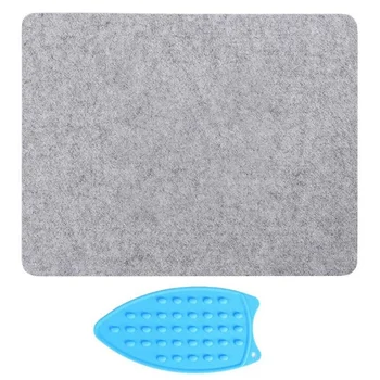 

Wool Felt Ironing Mat -Wool Pressing Pad with Silicone Pad,Portable and Perfect for Sewing, Pressing Seams
