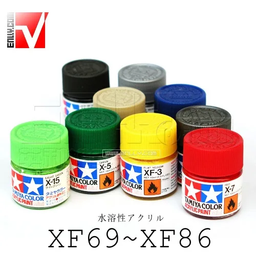 

√ Tamiya Only Paint Model [Color/paint Water-Based] ⑤ Xf69 ~ Xf90 (10 Ml