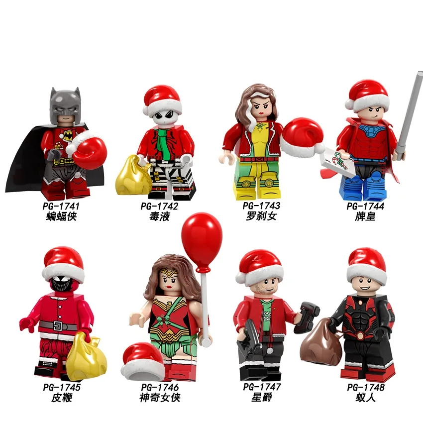 Одна продажа строительных блоков Merry Christmas Batman Venom Rogue Gambit Ramon Ant-Man фигурки для