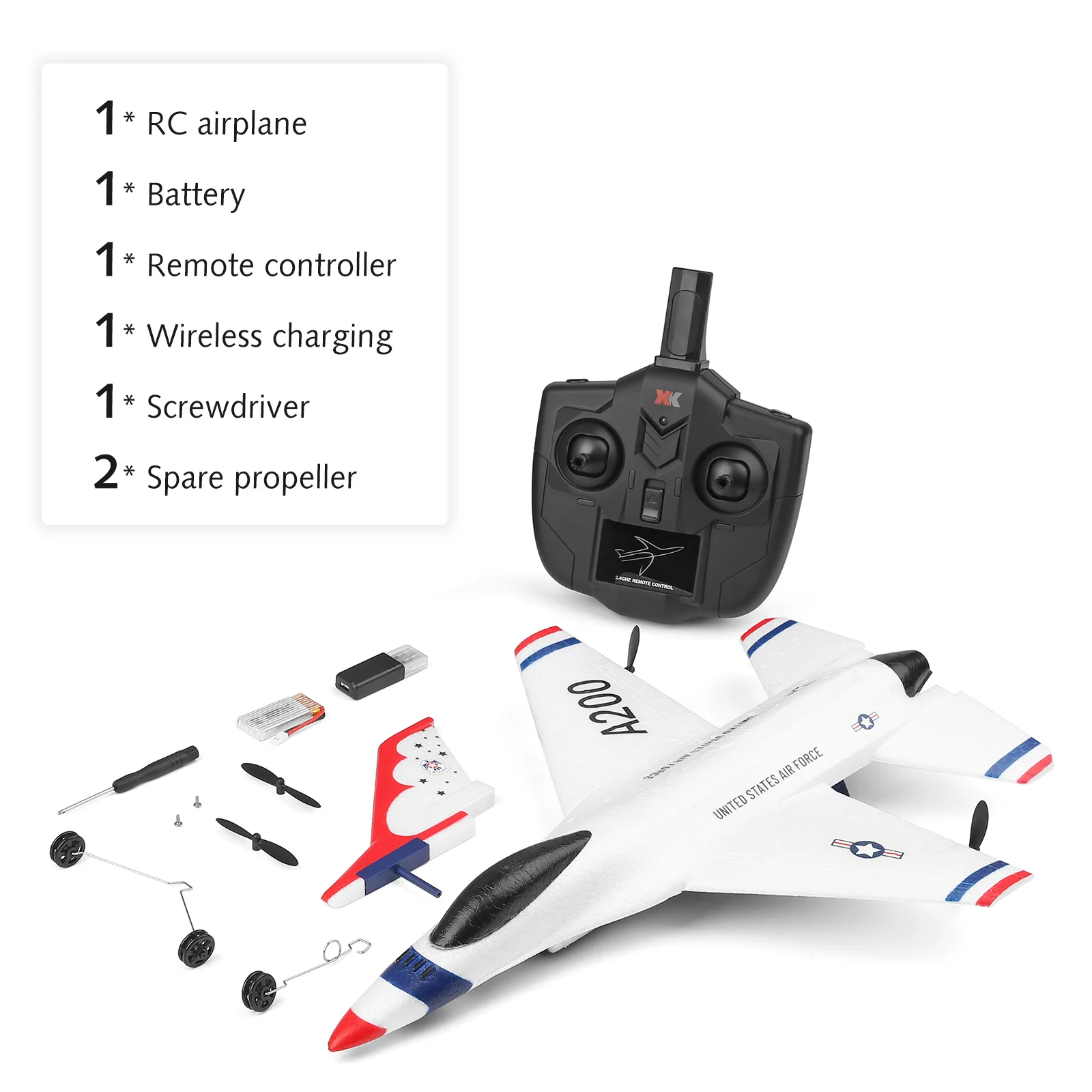 Avião de controle remoto wltoys, avião de 2 canais com controle remoto,  leve, mas estável, para meninos e crianças, com 3 baterias - AliExpress