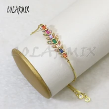 10 шт. пшеничные уши браслеты с подвесками циркониевые ювелирные изделия браслеты с кристаллами аксессуары для женщин модные ювелирные изделия разъем 5741