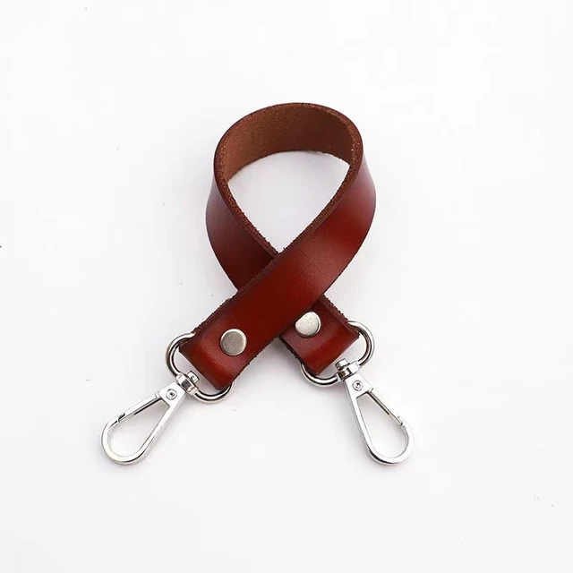 Genuine Leather Bag Strap Handbags Handles For Handbag Short Bag Strap  Purse Strap Golden Buckle