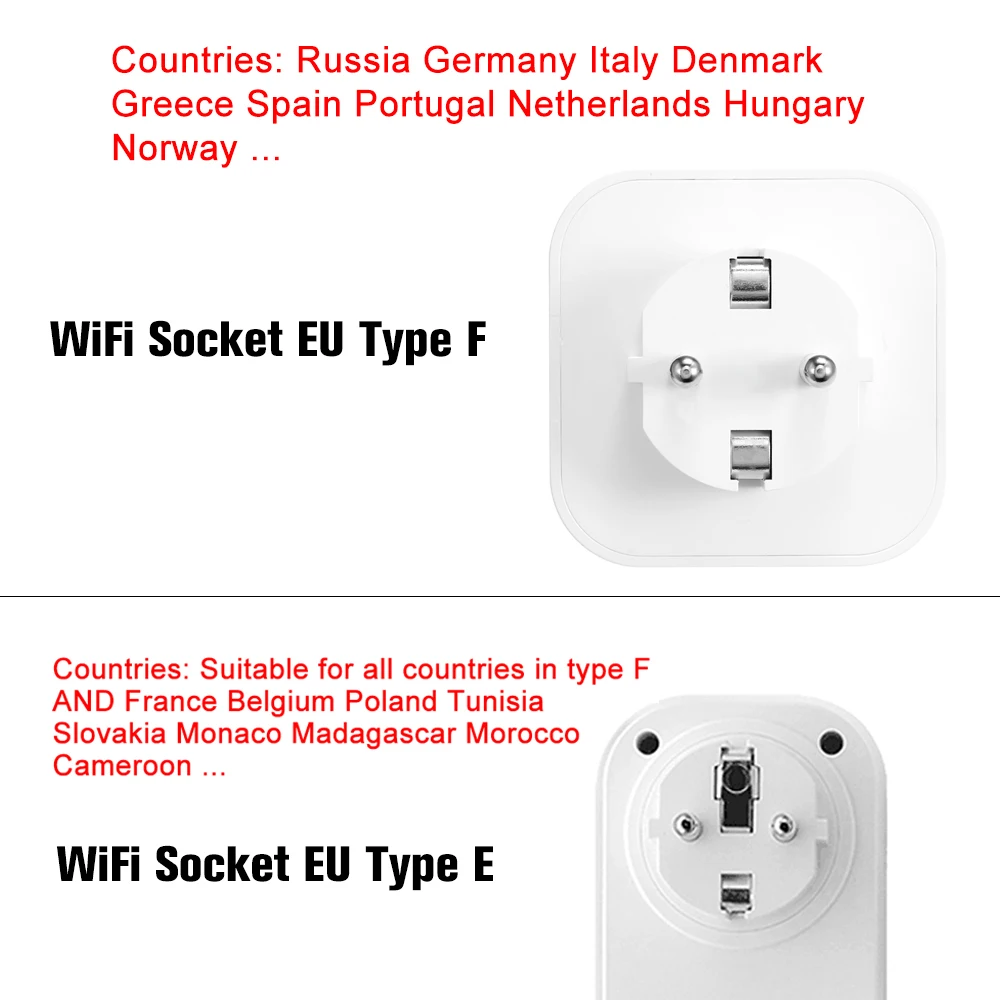 Мини Смарт Wi-Fi розетка ЕС Тип F дистанционное управление по смартфону Функция синхронизации Голосовое управление Умный штекер для Alexa Google Home