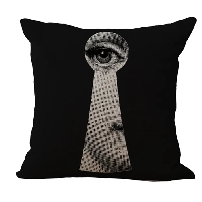 C Винтаж rosenthal Piero fornasetti наволочка Красота уход за кожей лица Хлопок и лен с принтом наволочка для автомобильной подушки офис диван пледы декоративные домашние наволочки - Цвет: C
