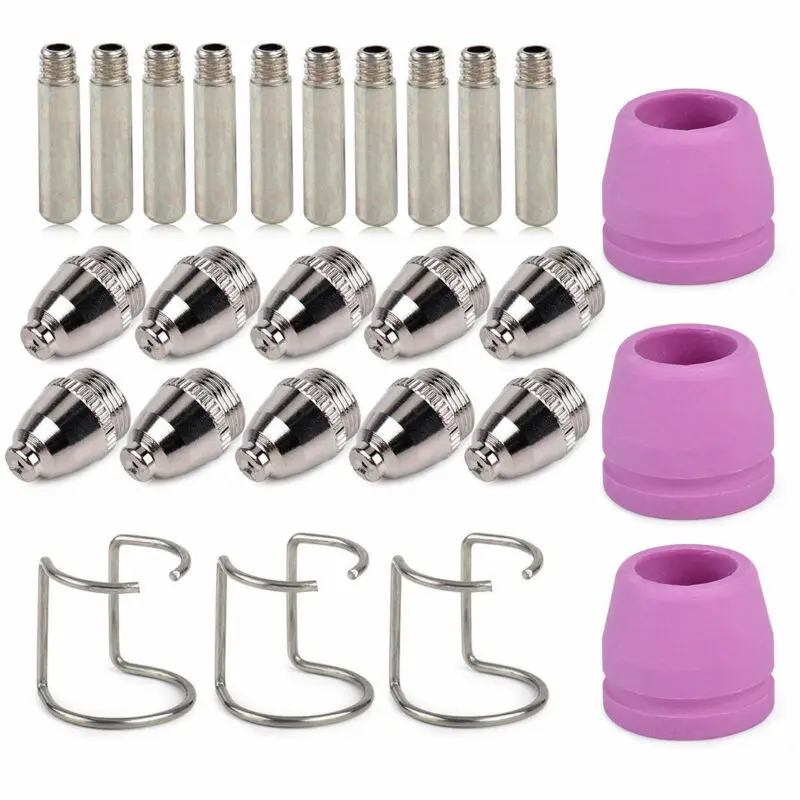 

Tip Nozzle Kit For SG-55 AG-60 WSD-60 Plasma Cutter Consumables Torch Electrode Silver Iron Plasma Cutter Nozzles