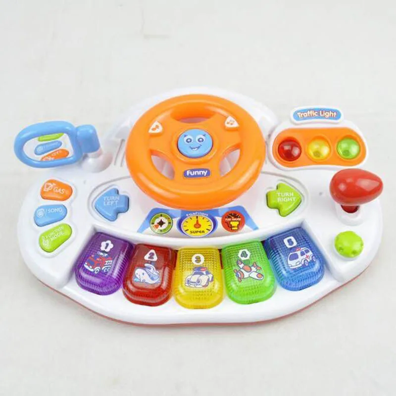 

Multi-functional Learning Electronic Keyboard Preschool Music ENLIGHTEN Steering Wheel Piano Educational ENLIGHTEN Infants Early