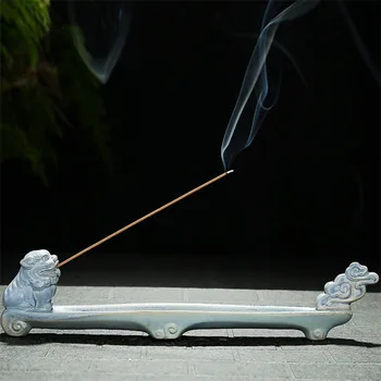 

Vintage Buddha Incense Stick Holder Lion Censer Buddhist Incense Burner Temple Supplies Kadzielnica Home Office Decoration EB5XX