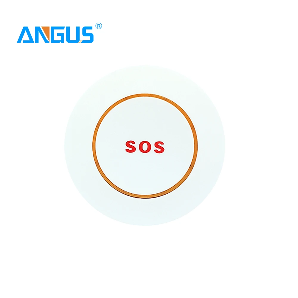 Angus Wireless SOS Button for Emergencies Smart Call For Help Security Panic Emergency Button with 433MHz Home Alarm System