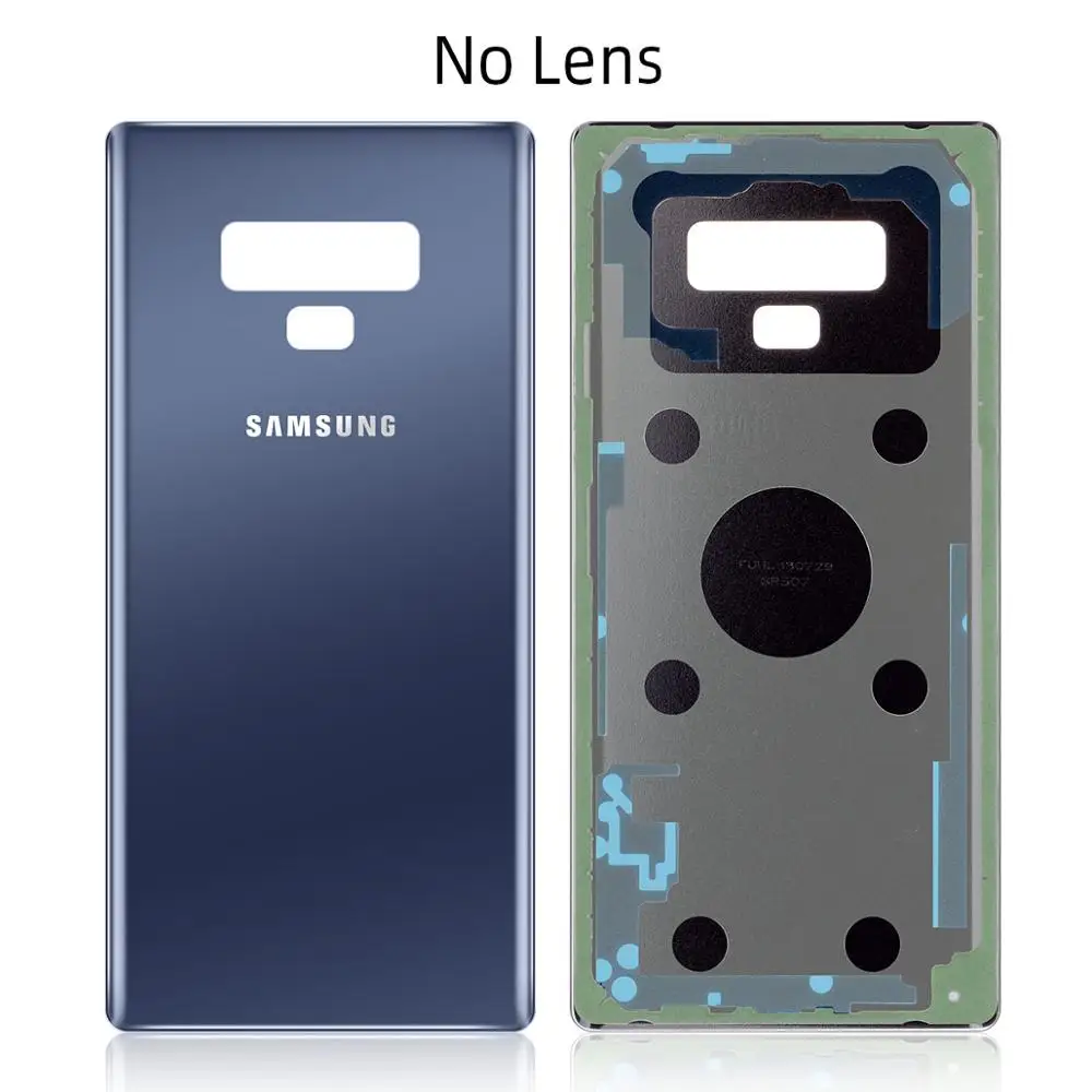 samsung Galaxy note 9 Note9 задняя крышка батарейного отсека чехол на заднюю крышку замена стекла чехол для Galaxy note 9 - Цвет: Blue No Lens