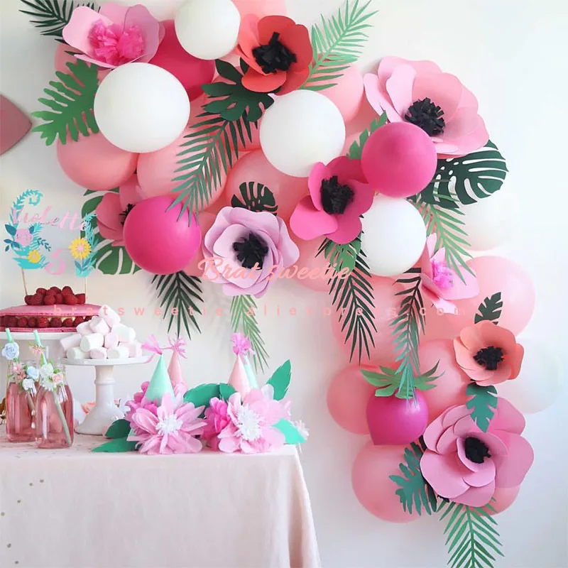 20cm 30cm fai da te fiori di carta giganti sfondo decorazione della parete  Baby Shower bambini compleanno decorazione di cerimonia nuziale fiore  artificiale decorativo