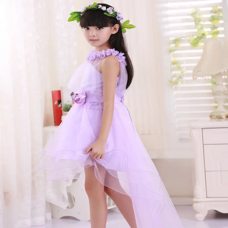 Красивые вечерние платья для девочек; кружевное платье с цветочным узором для девочек на свадьбу; платье принцессы с открытой спиной; костюм; От 1 до 10 лет для девочек на день рождения
