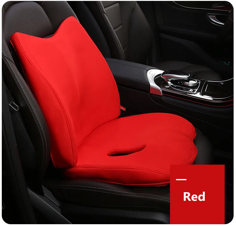 Подушка для сиденья автомобиля из пены с эффектом памяти, для роста, аксессуары для интерьера, полиэстер, автокресла, поясничные поддерживающие подушки, универсальный размер