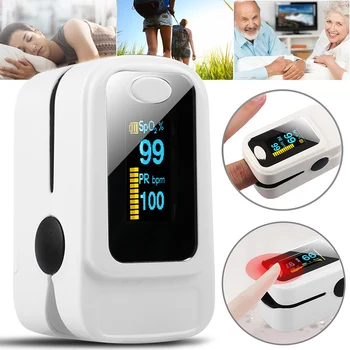 

Spot Finger Pulse Oximeter SpO2 Oxygen Monitor Saturation Oximetry Heart Rate Digital Display Hogard