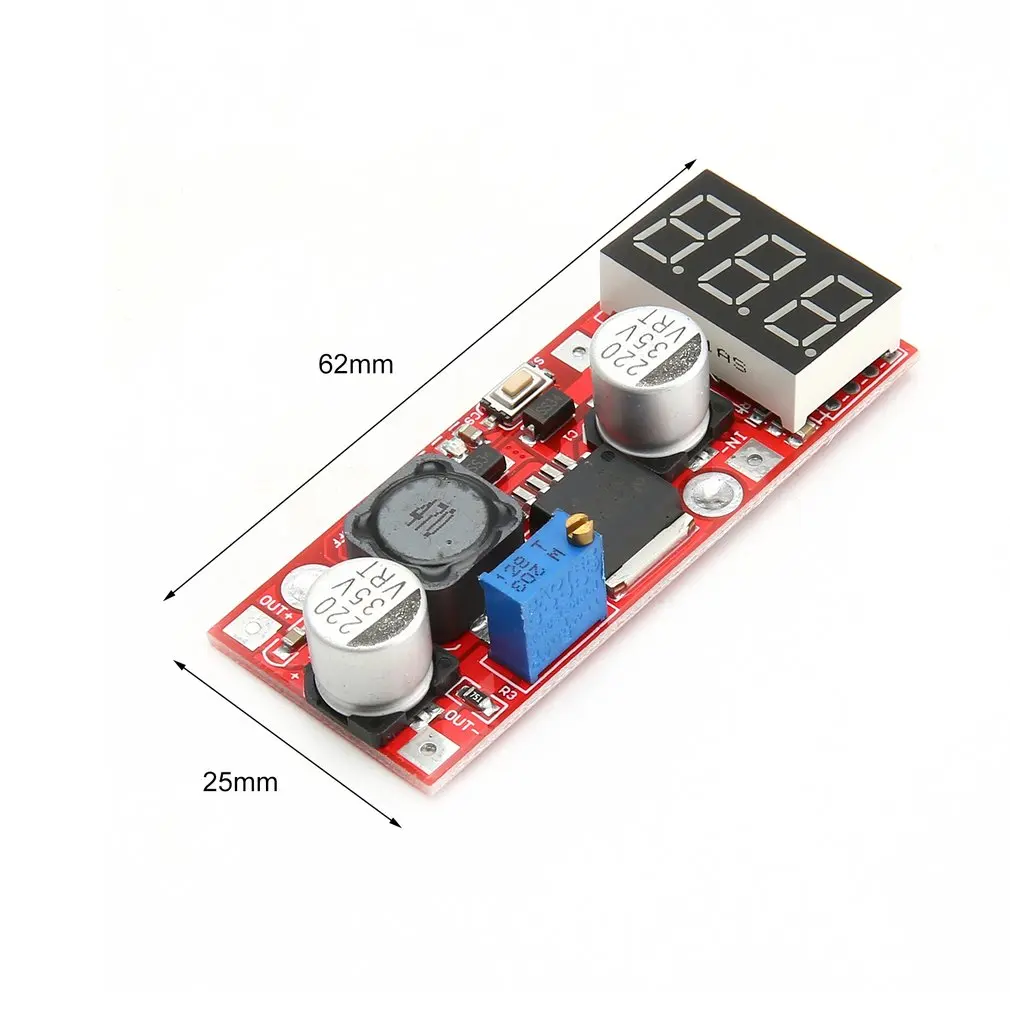 LM2596 Step понижающий модуль DC/DC 4,5-28 V до 1,3 V-25 V Регулируемый регулятор напряжения с светодиодный вольтметр