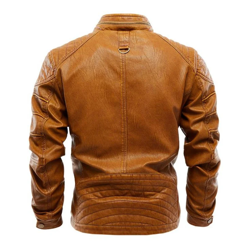 Autumn Men's PU Jacket Leather Coat Slim Fit Faux Leather Motorcycle Jackets Male Coats Fashion Brand Men Clothing all saints leather jacket mens