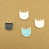 10pcs 12x14mm cat head charms enamel charm for jewelry making fashion earring pendant fashion charms ► Photo 2/6