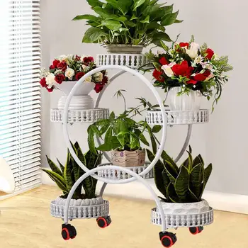 

Flower shelf indoor wrought iron multi-layer floor pot rack living room balcony flower rack shelf home