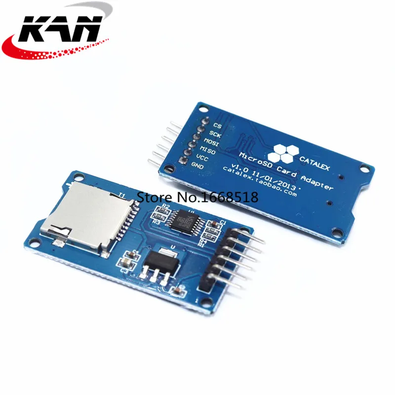Модуль кардридера Micro SD card mini TF 1 шт. интерфейсы SPI с чипом преобразователя уровня