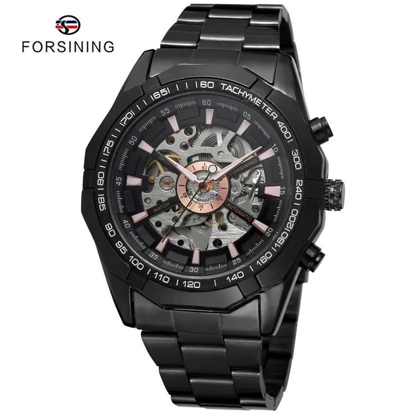 

New Style Forsining Switzerland Fashion Electroplated Tungsten Steel Casual Fully Automatic Analog Watch