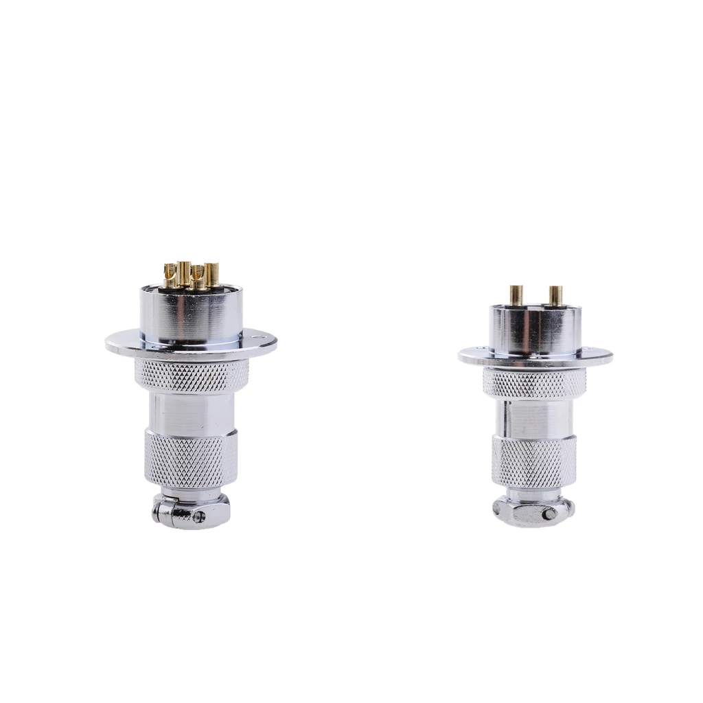 MagiDeal Pair 25mm Waterproof 2+4 Pole 12-24 Volt Deck Plug /Outlet with Cap