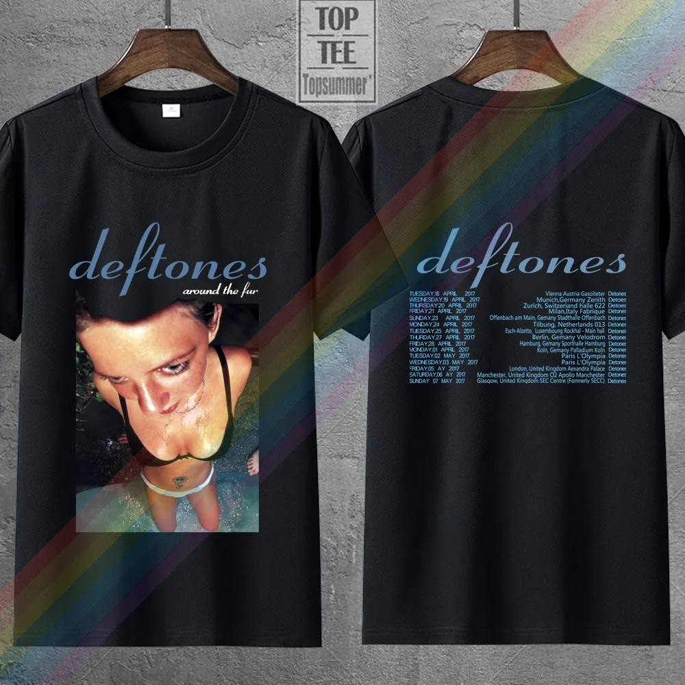 Футболка Deftones Round The Fur Tour футболка для концерта в стиле панк хиппи готические