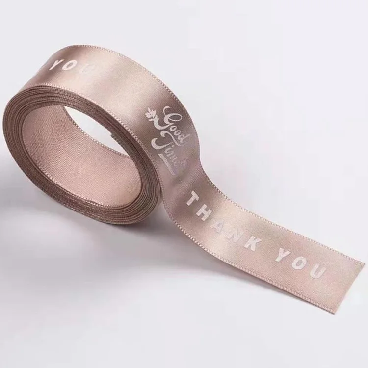 Pink Thank You 2,5 см 10 ярдов английский принт ins подарок на день рождения Подарочная коробка DIY упаковка цветная лента бант аксессуары с лентой подарочная коробка - Цвет: Pink Thank You