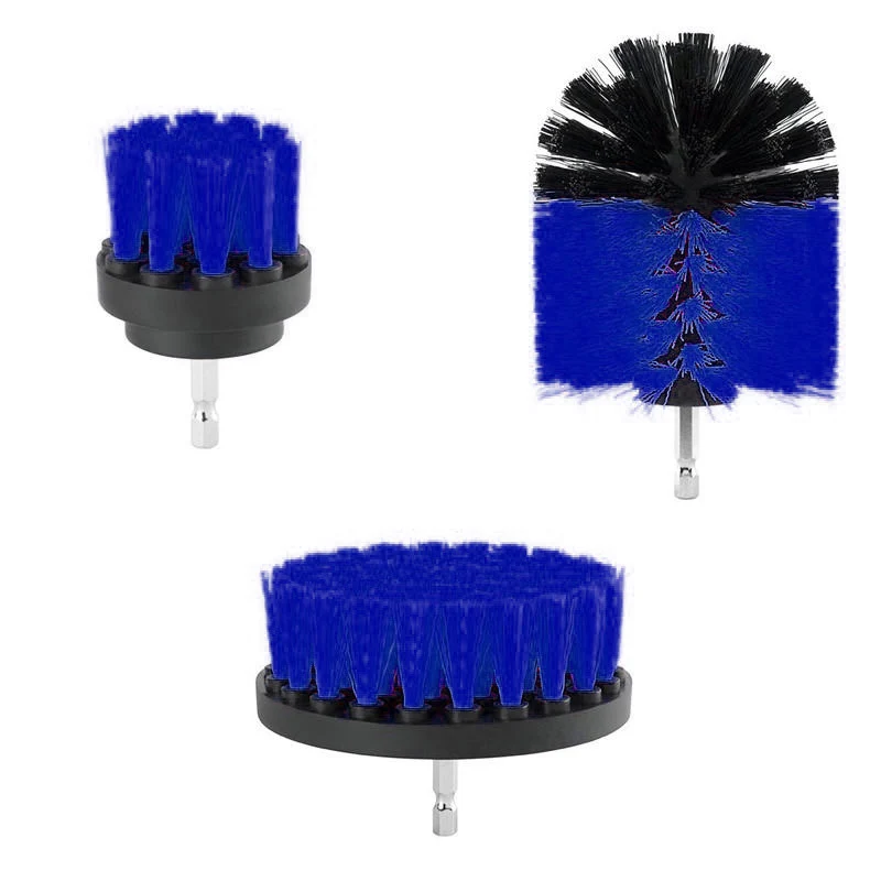 

3pcs Nylon Bristle Round Brush Rotary Cleaning Tool Supply For Electric Drill