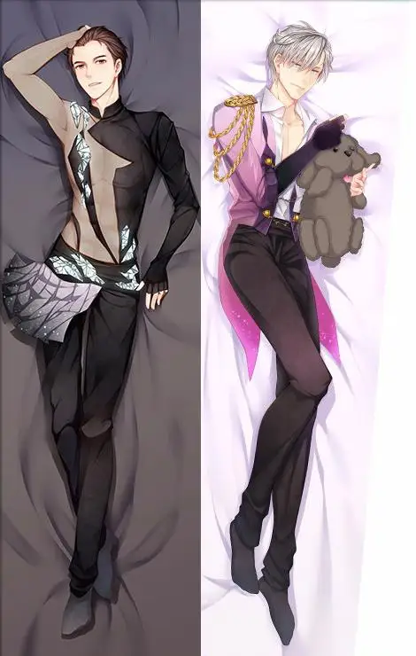 BL мужское японское аниме Юри! На льду Victor Katsuki Yuri Throw Otaku Dakimakura Подарочное постельное белье Длинная Подушка для объятий чехол 150x50 см