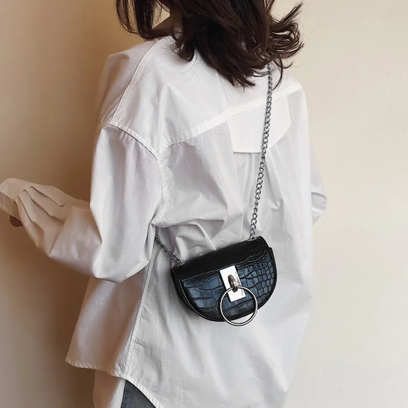 Stone Pattern PU Leather Crossbody Bags For Women 2020 MINI Shoulder Messenger Bag Female Waist Packs Lady Handbags