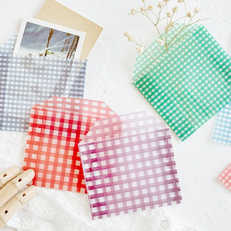 

School Materials 8Pcs/set Sulfuric Acid Paper Kids Gift Card Making Crafts Scrapbooking Decor Envelope Accessories DIY Projects