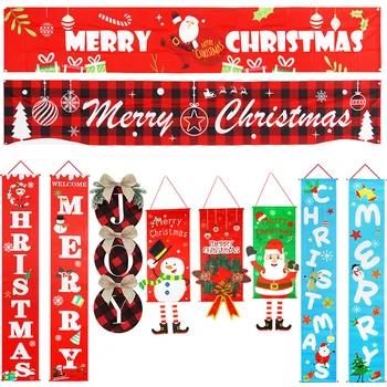 

Christmas Decorations Outdoor Indoor Porch Sign Joy Door Decorative Banner Hanging Xmas Decor Home Banners Navidad 2020 Natal