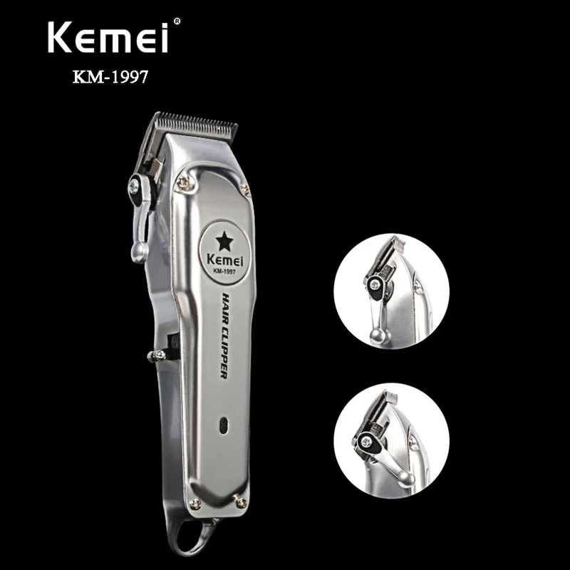 Kemei полностью Металлическая профессиональная машинка для стрижки волос