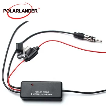

GPS Navi Amplifier ANT-208 PLUS Antenna 3-in-1 Signal Amplifier Car Radio FM AM DAB Antenna FM plug For Marine Car Vehicle Boat