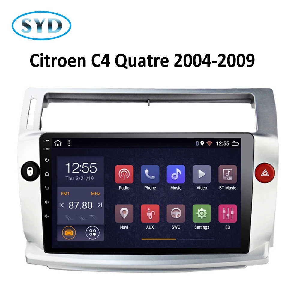 Автомагнитола для Citroen C4 Quatre мультимедийный проигрыватель с DVD-плеером android 2 32G