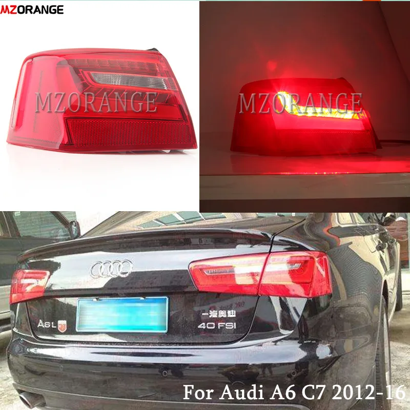 MZORANGE Tail светильник для Audi A6 C7 2012 2013 Красный светодиодный ВНУТРЕННИЙ Задний светильник Поворотная сигнальная лампа