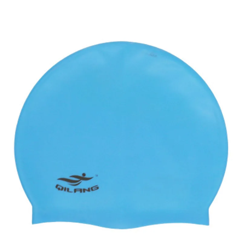 Водонепроницаемая силиконовая шапочка для плавания цветная шапочка для плавания для взрослых мужчин и женщин - Цвет: Тёмно-синий