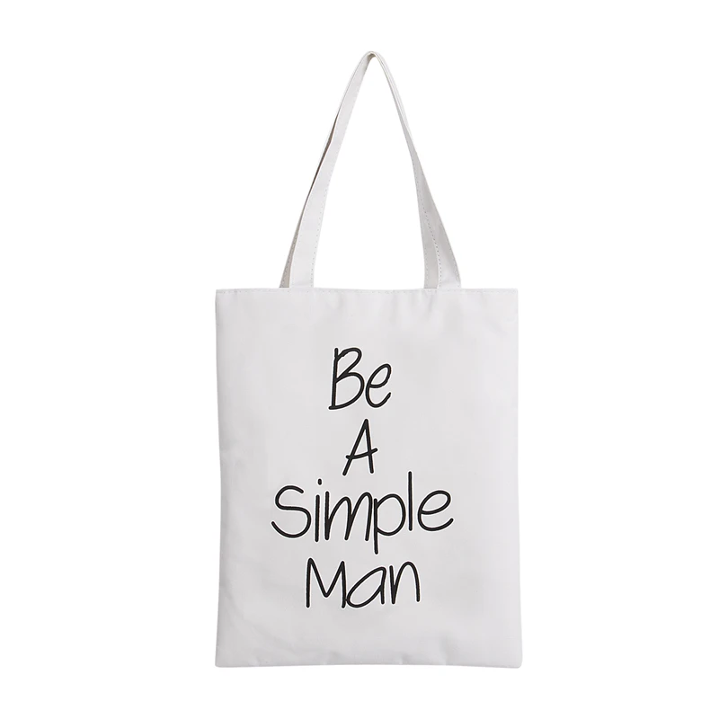 

Bolsa Lona Eco Shopping Bag Cotton Linen Tote Handbag Canvas Material Letter Pattern Pouch Shoulder Bags Fashion Classy