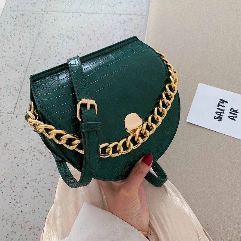 

Crocodile Pattern chain Crossbody Bags For Women 2019 Small flap small bag PU Leather Hand Bag Ladies Designer Evening Bags