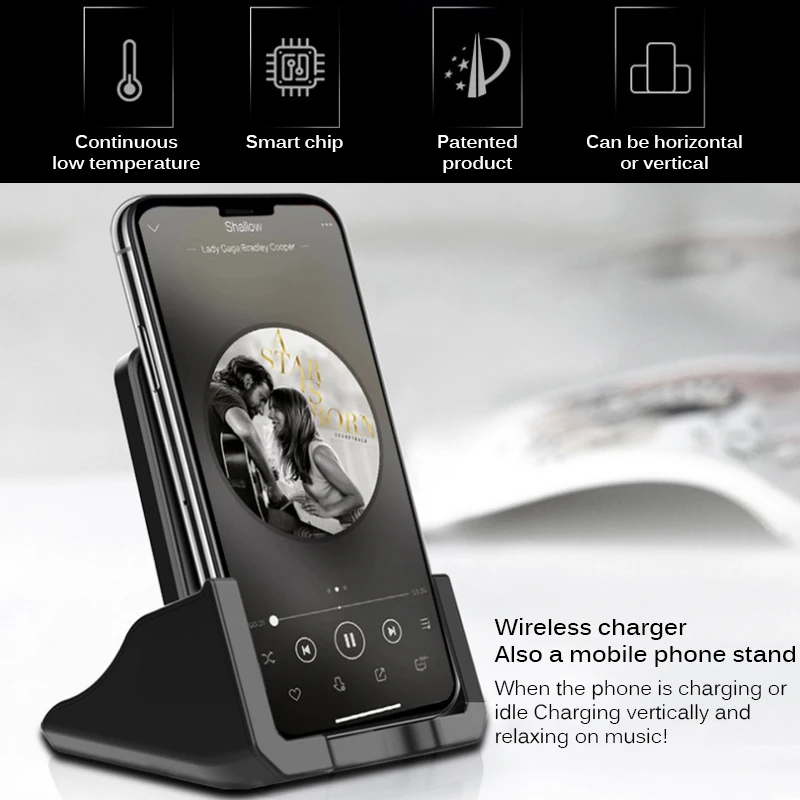 Беспроводное зарядное устройство с держателем телефона для Xiaomi для Iphone быстрое зарядное устройство для huawei быстрая Беспроводная зарядка подставка Беспроводное зарядное устройство