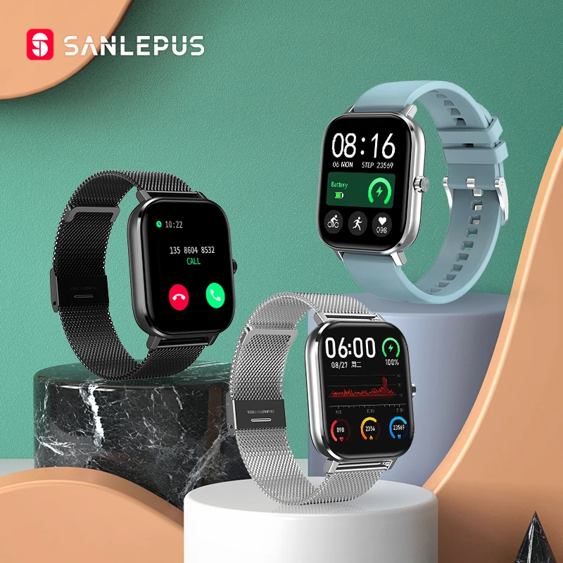 Смарт часы SANLEPUS ECG водонепроницаемые с поддержкой Bluetooth и