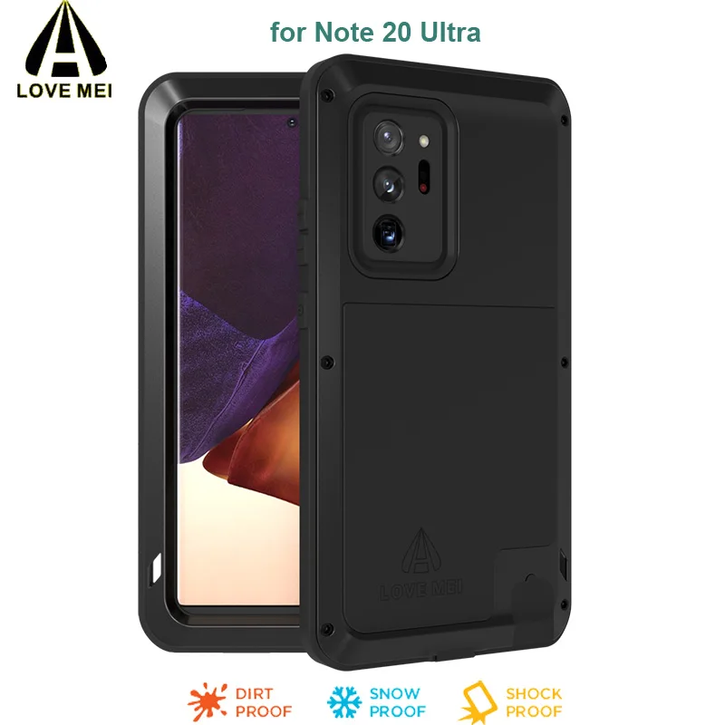 Note 20 Ultra LOVE MEI Aluminum Metal Armor POWERFUL Cover Water Shock proof Rugged Phone Case For Samsung Galaxy | Мобильные