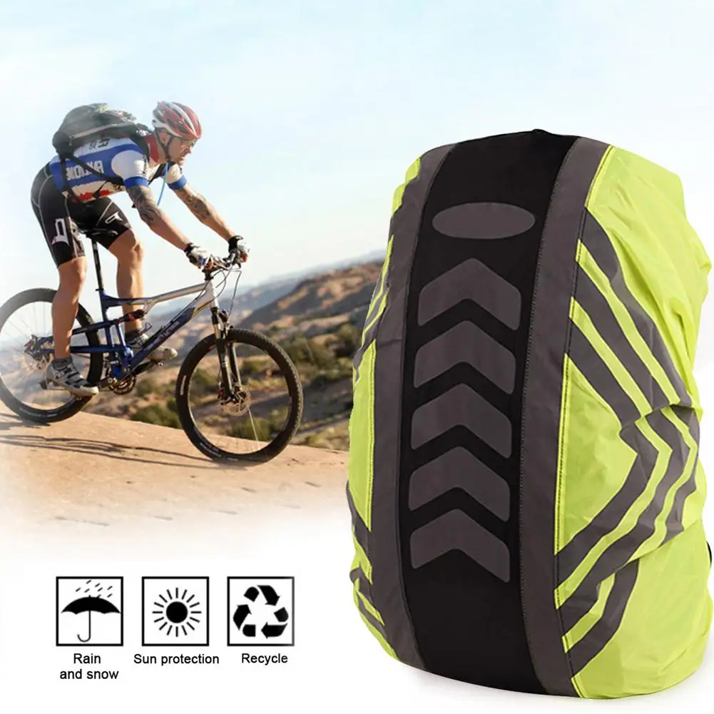 20-55L Reflective Rainproof Rucksack Covers Camping Hiking Climbing Dustproof Case For Back Pack Outdoor Backpack Bag Rain Cover