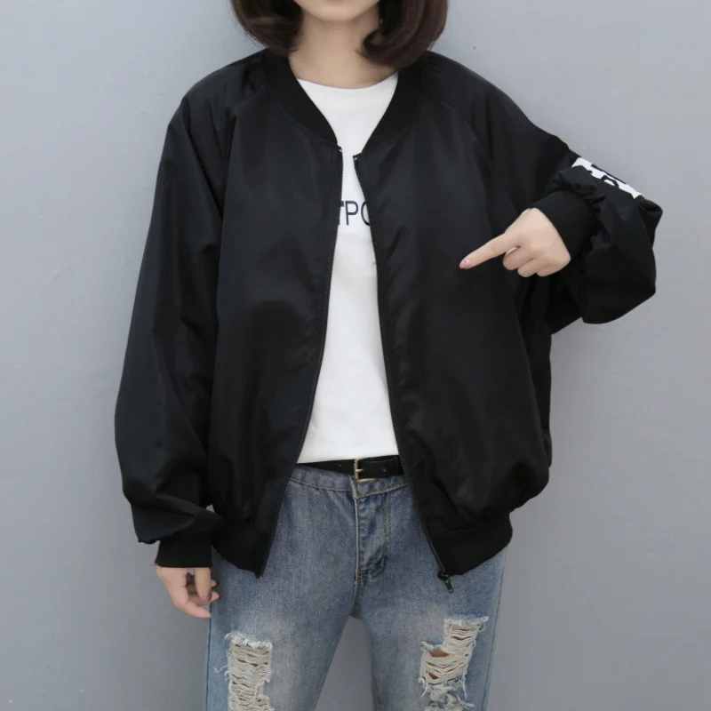 Chaqueta Mujer Повседневная Куртка бомбер байкерская куртка консервативный стиль